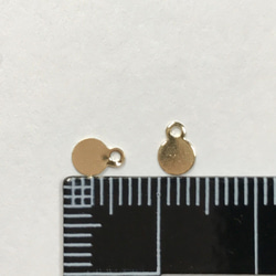 【4mm 20pcs】高品質銅製 貼り付けパーツ メタルプレート カン1箇所 3枚目の画像