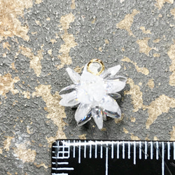 【1個】 ジルコン製  星型チャーム  16kカンチャーム  ペンダントトップ 花 雪の結晶 4枚目の画像