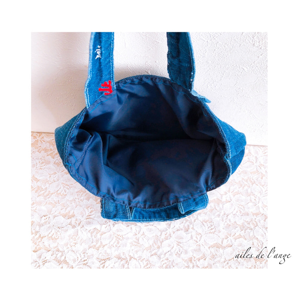 no.657 - denim remake lunch bag 2枚目の画像