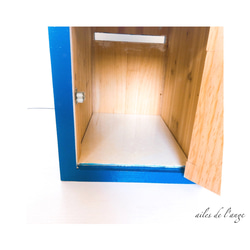 no.683 - wood post《blue》 4枚目の画像