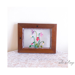 no.735 - organdy embroidery photo flame 3枚目の画像