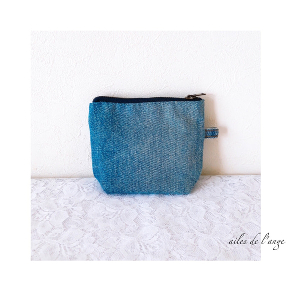 【SOLDOUT】no.745 - embroidery ＊ denim  remake mini porch 2枚目の画像