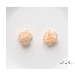 no.765 - powerstone《citrinequartz》 drop flower  pierce 2枚目の画像