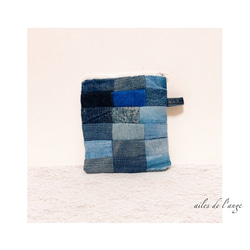 【SOLDOUT】no.772 - embroidery ＊ denim patchwork porch 2枚目の画像