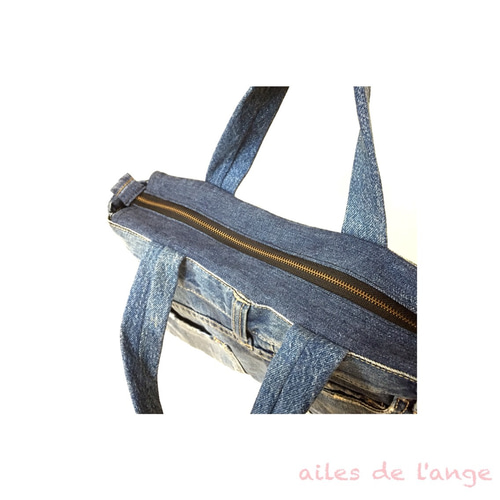no.137 - レースリボンデニムトートバッグ トートバッグ ailes