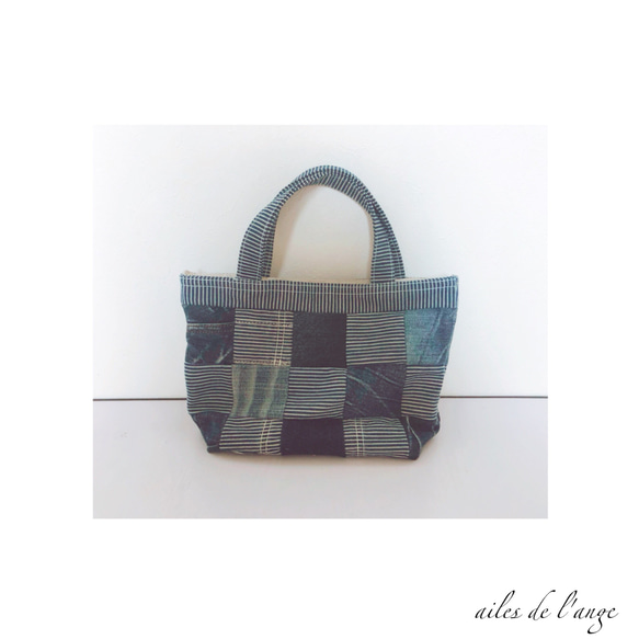 no.250 Jeans Remake Patchwork mini Bag トートバッグ ailes de l'ange 通販