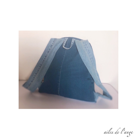 no.254 - jeans remake rucksack 2枚目の画像