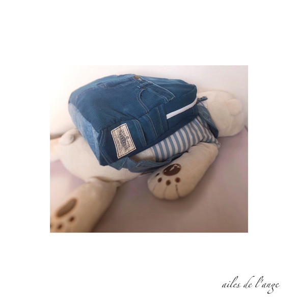 no.254 - jeans remake rucksack 4枚目の画像