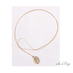 no.446 - antique gold maria necklace 2枚目の画像
