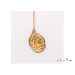 no.446 - antique gold maria necklace 3枚目の画像