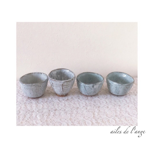 【SOLDOUT】no.458 - 陶芸＊light gray湯呑み《Ⅳ》 2枚目の画像