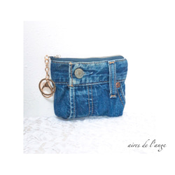 【SOLDOUT】no.487 - jeans remake mini purse 1枚目の画像