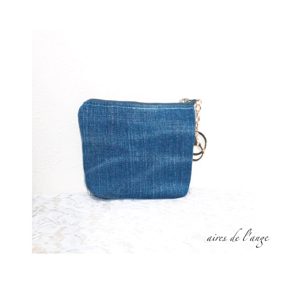 【SOLDOUT】no.487 - jeans remake mini purse 2枚目の画像