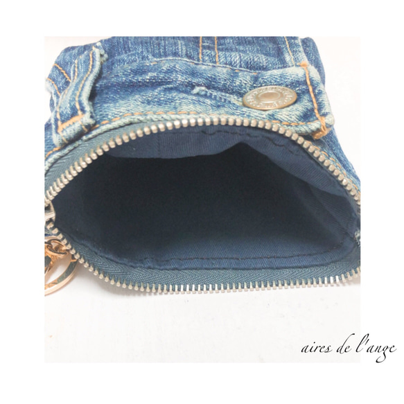 【SOLDOUT】no.487 - jeans remake mini purse 3枚目の画像