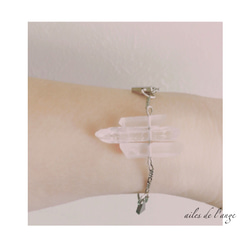 no.552 - crystal《clear 》 ＊triangle silver bracelet 3枚目の画像