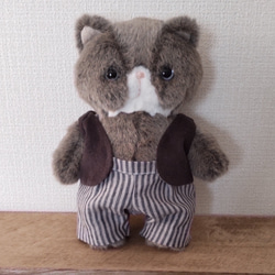 ぺちゃんこにゃんこのぬいぐるみ（teddy bearタイプ））※Benjamin 6枚目の画像