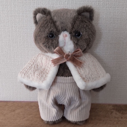 ぺちゃんこにゃんこのぬいぐるみ（teddy bearタイプ））※Benjamin 4枚目の画像