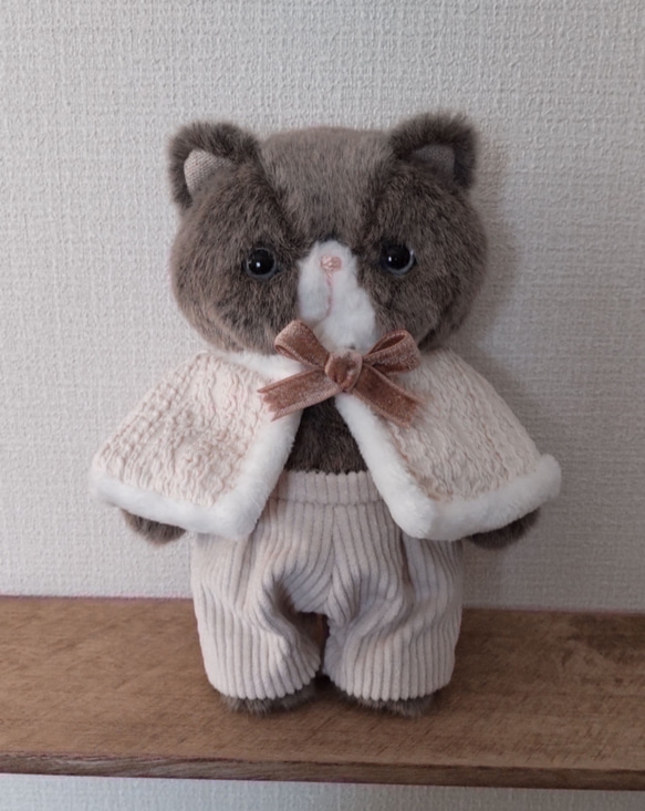 ぺちゃんこにゃんこのぬいぐるみ（teddy bearタイプ））※Benjamin 4枚目の画像