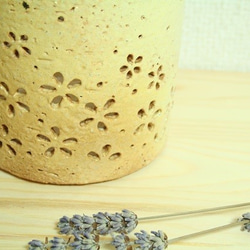 花柄陶器のランプシェード 2枚目の画像