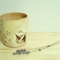 花柄陶器のランプシェード 4枚目の画像