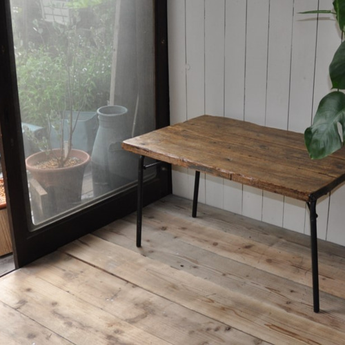 ワンタッチ アイアン 折り畳み ローテーブル 90 ローテーブル