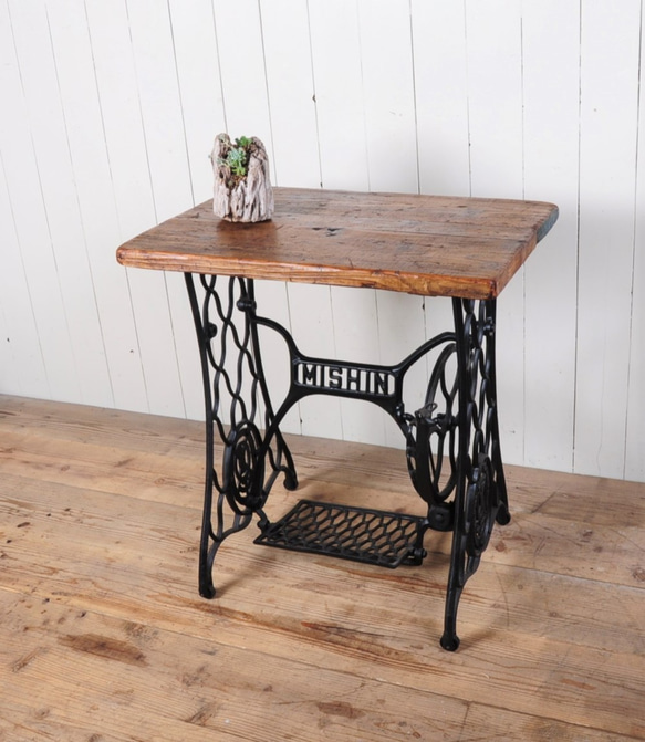 引取可♡アンティーク ミシンテーブル 雑貨 テーブル MISHIN 細かく カフェ 