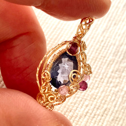 14Kgf／K14gf ラリマー一粒ピアス／バーピアス 天然石 イヤリング 14Kgf／K14gf ラリマー一粒ピアス／バーピアス 天然石 イヤリング