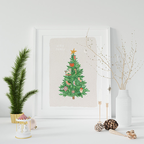 ポスター クリスマス ツリー北欧 インテリア 【送料無料】アート