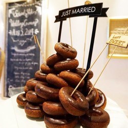 ウェディング　結婚式　ケーキトッパー　木製　５本セット 5枚目の画像