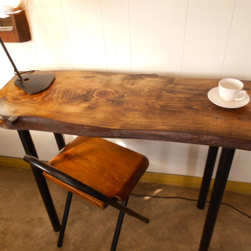 ひのきアイアンテーブルイスセット12-04 机・デスク Rengasha 通販