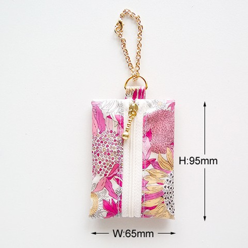 リバティ お守りポーチ ミニクリアポーチ スモールスザンナ ピンク