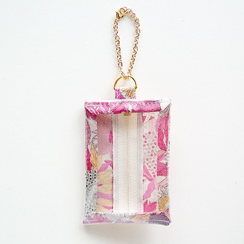 リバティ お守りポーチ ミニクリアポーチ スモールスザンナ ピンク