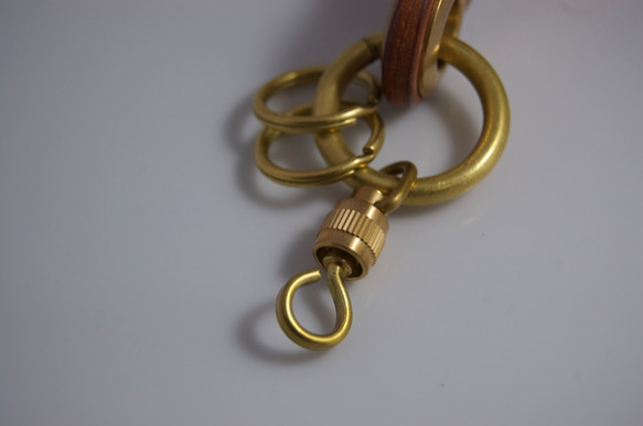 Brass Ring キーホルダー　フォレストグリーン 4枚目の画像