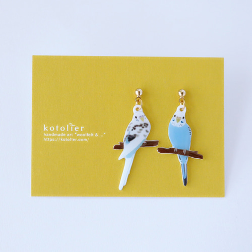 Kao様❤セキセイインコ ペア ストラップ