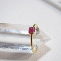 18KGP*小さなルビー（AA++）のリング 1枚目の画像