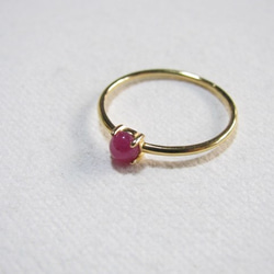 18KGP*小さなルビー（AA++）のリング 2枚目の画像