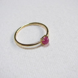18KGP*小さなルビー（AA++）のリング 3枚目の画像