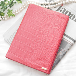 ご確認用　A5 手帳カバー　牛革クロコ型押し ほぼ日手帳　本革　ピンク 0_e03807947b0c9253c7fbea4e2f9a