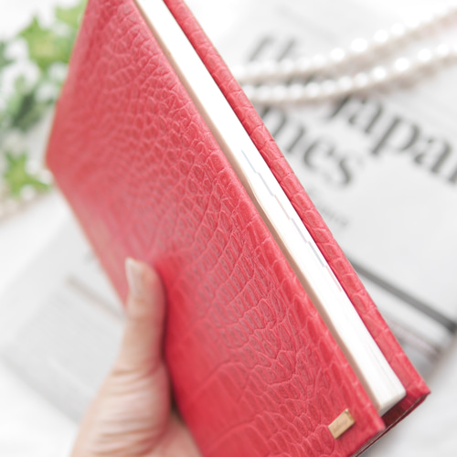 ご確認用 牛革 薔薇型押し ターコイズ 手帳カバー A5サイズ ほぼ日手帳