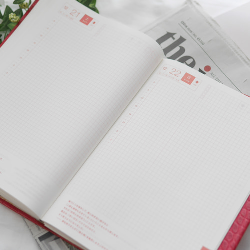 受注制作】ほぼ日手帳A5対応！本革クロコダイル型押し手帳カバー（赤