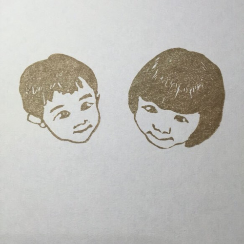 オーダーメイド お子様の似顔絵はんこ {お顔のみ} 消しゴムはんこ