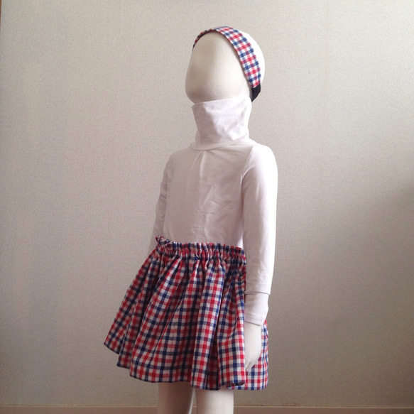 【SALE】綿麻ギャザースカート(90size) 2枚目の画像