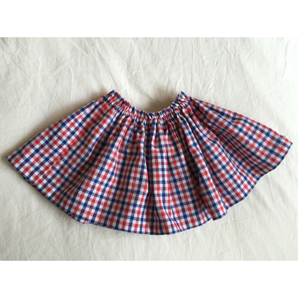 【SALE】綿麻ギャザースカート(90size) 1枚目の画像