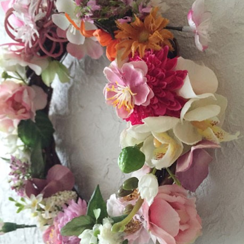 桃の花ひな祭りリース アートフラワー nanon 通販 1787868｜Creema