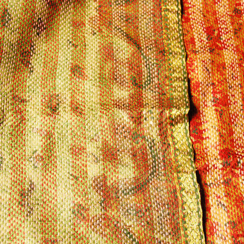 全面刺し子】バングラデシュの伝統刺繍*MORSHEDA#1* シルク ノクシカタ 