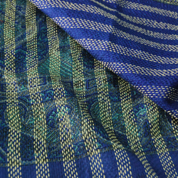【全面刺し子】バングラデシュの伝統刺繍*JASMINE#2* シルク ノクシカタ ストール 4枚目の画像