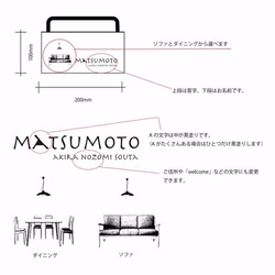 【カフェ　な　表札】ビンテージ　木材　表札　S 5枚目の画像