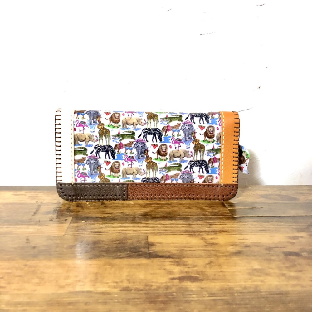 【受注制作】小さいアニマル柄のリバティ財布