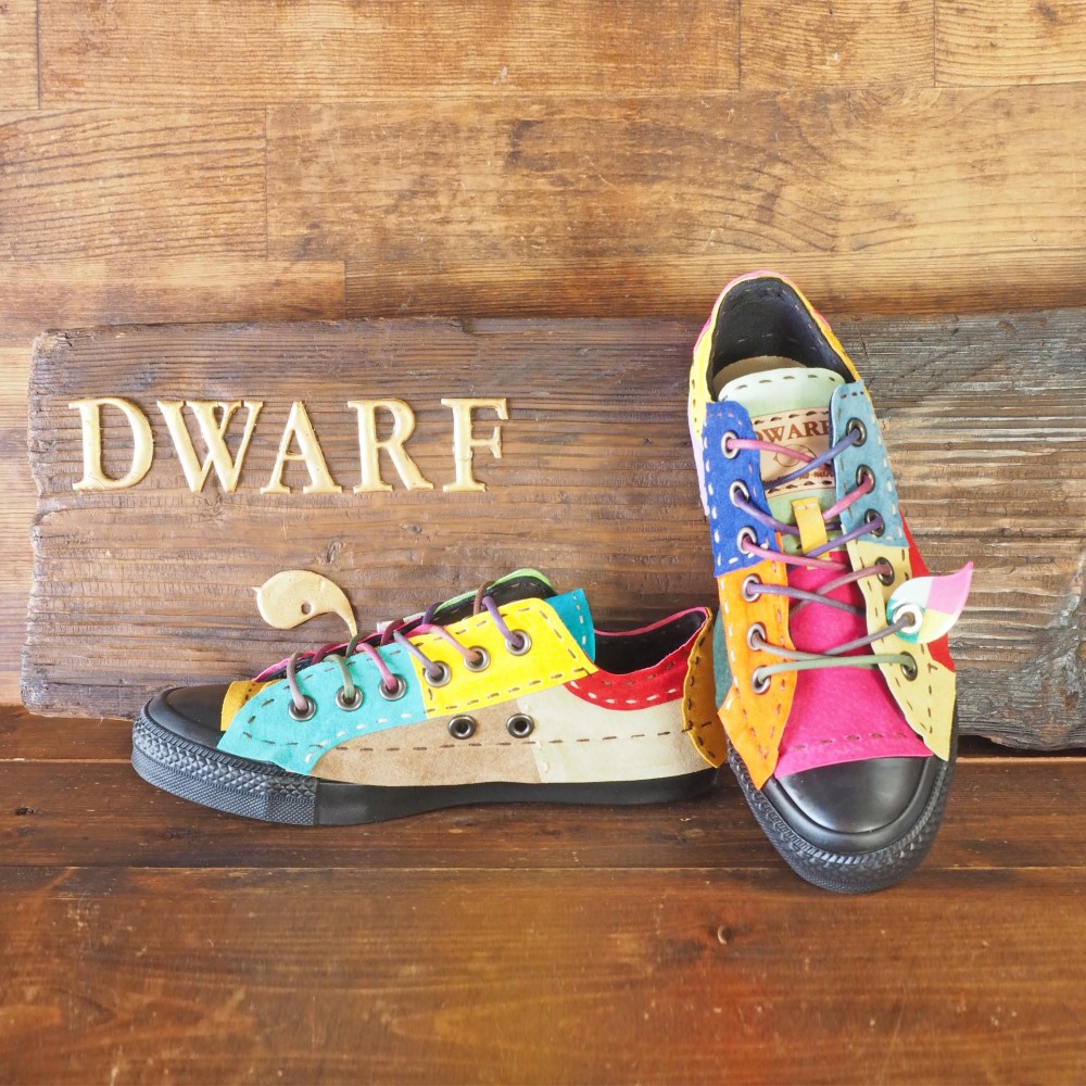 【受注制作】 ｶﾗﾌﾙ ﾁｸﾁｸ靴 LOW 黒ソール