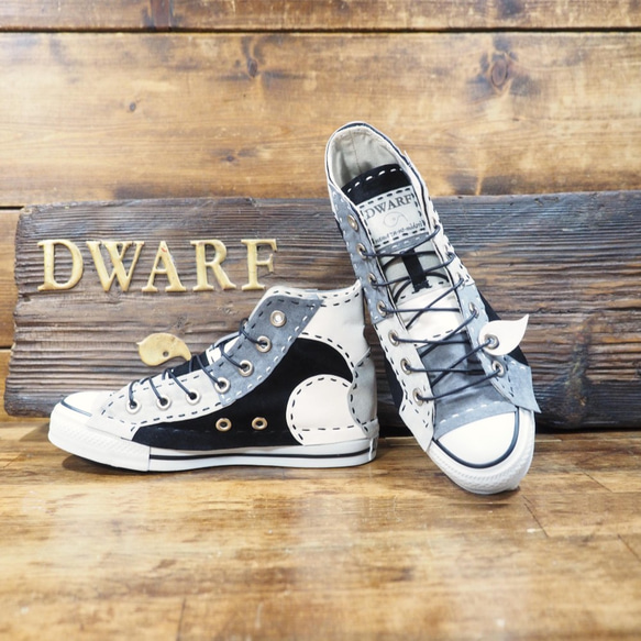 受注制作】ﾓﾉｸﾛ ﾁｸﾁｸ靴 HI 16ピース スニーカー DWARF